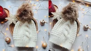 Thumbnail: Beginner Crochet Cable Beanie Hat