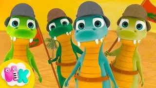 Thumbnail: Einst zog ein Krokodil 🐊 Lied für Kinder | HeyKids Kinderlieder TV