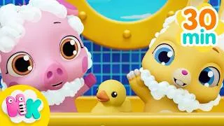 Thumbnail: 🛁 ¡Hora del Baño! 🧼🫧 Canciones Divertidas para Niños | HeyKids Canciones Infantiles