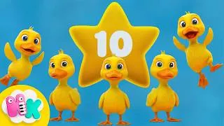 Thumbnail: Eram Dez Numa Cama e as Melhores Cantigas de Roda 🐥🔢 Música Infantil | HeyKids em Português