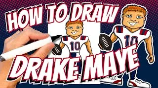Thumbnail: How to Draw Drake Maye for Kids - New England Patriots NFL Football Player