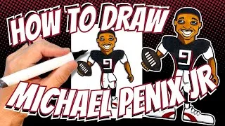 Thumbnail: How to Draw Michael Penix Jr. for Kids - Atlanta Falcons NFL Football Player