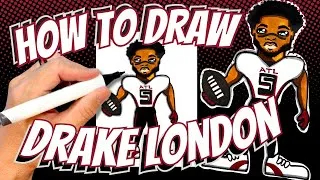 Thumbnail: How to Draw Drake London for Kids - Atlanta Falcons NFL Football Player