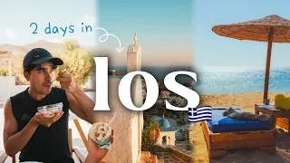 Thumbnail: Ios, Greece 🇬🇷 | Mylopotas Beach, Greek Food & Beautiful Sunsets (2-Day Travel Vlog)