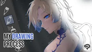 Thumbnail: My Digital Art Process 🖋️ Complete Illustration Workflow in Clip Studio Paint [Speedpaint]