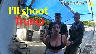 Thumbnail: "She Threatened to Shoot Trump—Police Arrived at Her Home"