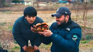 Thumbnail: Primitive Steak Cooking in Japan | Swiss Man & Japanese Friend Cook Over Open Fire