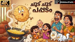 Thumbnail: പപ്പടം പാട്ട് | Pappadam Song For Kids | 3D Malayalam Cartoon Kids Songs |Kaathu|Funny|Animation| AI