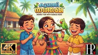 Thumbnail: Parrot Song തത്തമ്മ പാട്ട് Malayalam|Kids|Cartoon|Rhymes|Story|Funny|Kaathu|Manjadi|AI|Babies|New