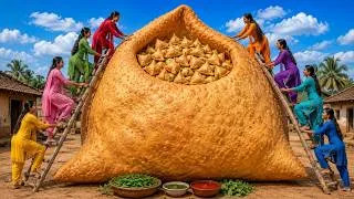 Thumbnail: Village Girls vs Rich Girls | 10 Feet Giant Samosa (Singara) Challenge#ViralVideo #trending