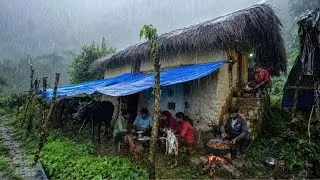 Thumbnail: Himalayan village | During the Heavy  Rainy season Daily activities peaceful in village lifestyle 