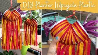 Thumbnail: DIY Hanging Planter | Upcycling Plastic | World Environment Day| Reuse old cloth/Saree | Simple DIY