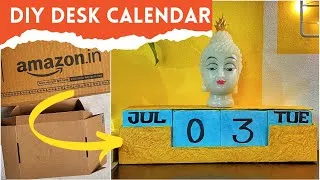 Thumbnail: Compact Dice Calendar |Endless Desktop Calendar From cardboard |DIY Calendar| Work Desk Organisation