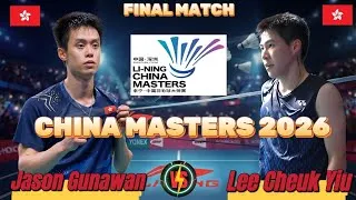Thumbnail: 🔥 SO TALENT 🔥 Lee Cheuk Yiu (HKG) vs Jason Gunawan | Final China Masters 2026 | Full Score
