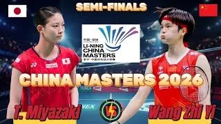 Thumbnail: 🔥 THRILLING MATCH 🔥 Wang Zhi Yi (CHN) vs Tomoka Miyazaki (JPN) | SF China Masters 2026 | Full Score