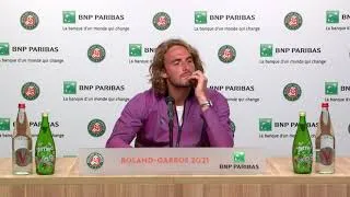 Thumbnail: "He could read my game better suddenly .." : Stefanos Tsitsipas press conference | RG 2021