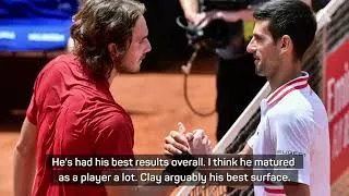 Thumbnail: Djokovic and Tsitsipas speak about facing each other in the French Open Final