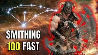 Thumbnail: Skyrim – Leveling Smithing 100 Super FAST (2026 Guide)