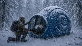 Thumbnail: CAMPING ALONE IN HEAVY RAIN WITH THE CRAZIEST THUNDER // struggling to build shelter in heavyrain