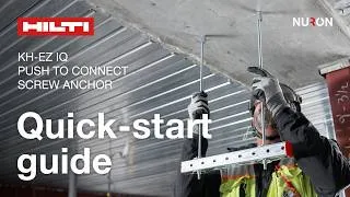 Thumbnail: Hilti KH-EZ IQ Push To Connect Screw Anchor | Quick-start guide