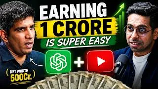 Thumbnail: 3 Steps to Your First Crore Using AI | Ft. Mukul Rastogi