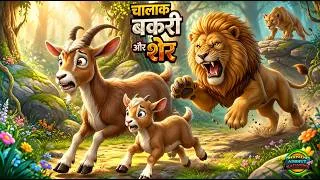Thumbnail: चालक बकरी और शेर  l Clever Goat  lion  stories |Hindi Kahaniya | Hindi Moral Stories | Hindi Cartoon