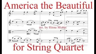 Thumbnail: 'America the Beautiful' for string quartet, by Hinse Mutter