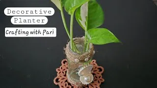 Thumbnail: Decorative Planter (recycled art) - Crafting with Pari 🪴🪴🪴 