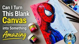 Thumbnail: Painting Spiderman | Can I Turn This Blank Canvas into Something Amazing #spiderman