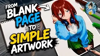 Thumbnail: From Blank Page to Simple Artwork | Drawing Miku 