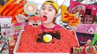 Thumbnail: Korean Convenience Store Food Mukbang! PINK DESSERT EATING SHOW by HIU 하이유