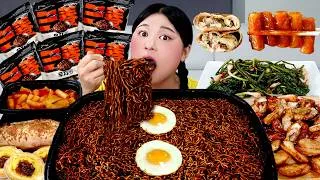 Thumbnail: 하이유의 삼양 우지짜르르 짜장라면 굽네 추추치킨스테이크 파김치 먹방! BLACK BEAN NOODLES FRIED CHICKEN EATING SOUND | HIU 하이유