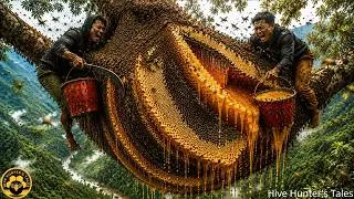 Thumbnail: 99.99% of People Wouldn't Dare Do This 😱 | Harvesting Wild Honey from a Giant Ancient Tree