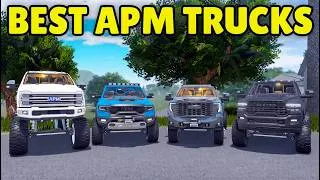 Thumbnail: I Tested & Ranked the BEST Work & Offroading Trucks in APM | Roblox American Plains Mudding