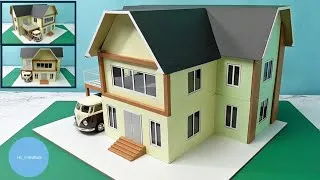 Thumbnail: How to Build Miniature Cardboard House | House Model #42