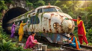 Thumbnail: 5 Village Girls Discover Giant Bullet Train in Cave! 🚆 Restored & Rescue Mission | Desi Story