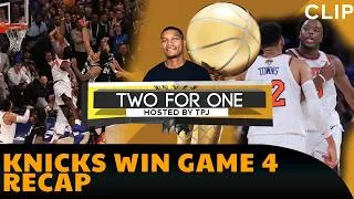 Thumbnail: Knicks Win Game 4 Reaction | Knicks SPECTACULAR COMEBACK! | TWOforONE with TPJ | Hoops & Brews