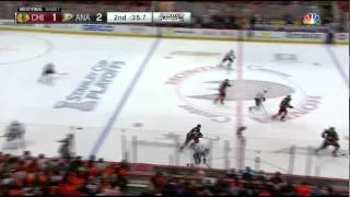 Thumbnail: Brad Richards wrist shot goal 2-1 Chicago Blackhawks vs Anaheim Ducks May 17 2015 NHL