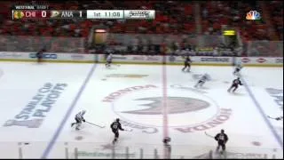 Thumbnail: Hampus Lindholm slapshot goal 1-0 Chicago Blackhawks vs Anaheim Ducks May 17 2015 NHL