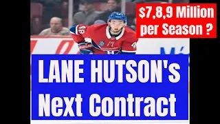 Thumbnail: LANE HUTSON's next contract prediction with the Montreal Canadiens.