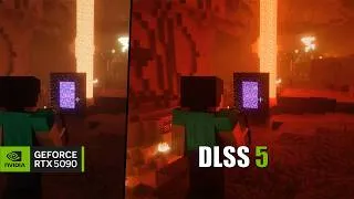 Thumbnail: DLSS 5 vs Vanilla Comparison - Minecraft Ultra Modded - 4K