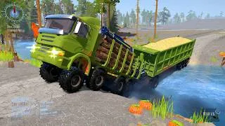 Thumbnail: Spintires: Mudrunner Mud - Truck Vs Giant Speed Bumps Extreme Broken Road #256 #spintiresmudrunner
