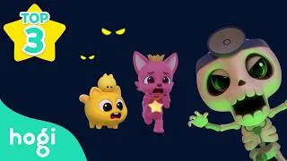 Thumbnail: 😱Missing Ninimo + 💀Skeleton and Slide + 👻 Spooky Hogi's Jingle Play｜Colors for Kids｜Hogi Pinkfong