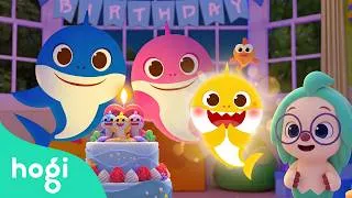 Thumbnail: 🎉 🎂 Happy Birthday Baby Shark! 💛 🦈｜Baby Shark's Birthday｜Doo Doo Doo | Hogi Pinkfong