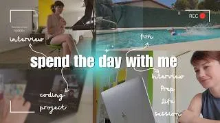 Thumbnail: A Day in the Life of a Software Engineering on Vacation: Job Search, Side Hustle,Code and Family Fun