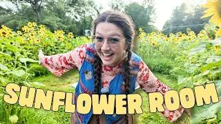 Thumbnail: Sunflower Room Tea Party ~ Painting, Music & SUNFLOWERS! ~ cozy chill lowfi vlog 