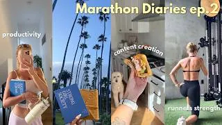 Thumbnail: 5AM PRODUCTIVE ROUTINE | marathon training, self-employed schedule, managing content creation