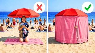 Thumbnail: 😱 Smart Beach Tricks That Solve Annoying Problems Fast! 🏖️