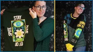 Thumbnail: using a t-shirt for sweatshirt sleeves?! I'm obsessed!