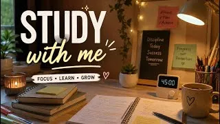 Thumbnail: Study With Me 📚 Math study vlog+ Exam tips